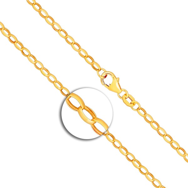 Goldkette als Erbskette in Gelbgold 375 / 9K, 38 cm lang, 2,5 mm breit, Gewicht ca. 3.1 g.