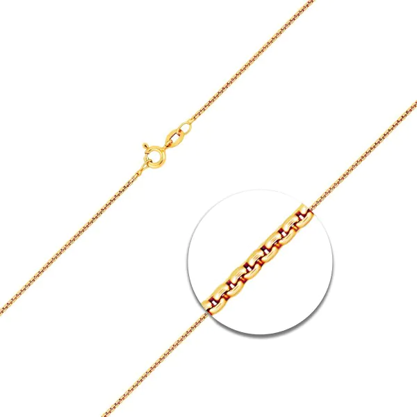 Goldkette als Venezianerkette rund geschlagen in Gelbgold 750 / 18K, 50 cm lang, 1,2 mm breit, Gewicht ca. 4.9 g.