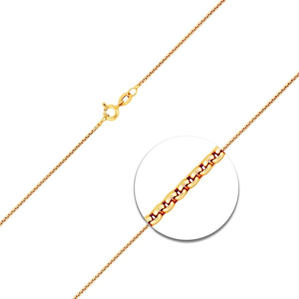 Goldkette als Venezianerkette rund geschlagen in Gelbgold 375 / 9K, 45 cm lang, 1,2 mm breit, Gewicht ca. 3.1 g.