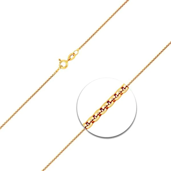 Goldkette als Venezianerkette rund geschlagen in Gelbgold 375 / 9K, 45 cm lang, 1,2 mm breit, Gewicht ca. 3.1 g.
