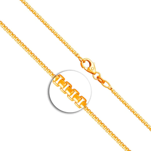 Goldkette als Venezianerkette rund geschlagen in Gelbgold 333 / 8K, 45 cm lang, 1,5 mm breit, Gewicht ca. 5.9 g.