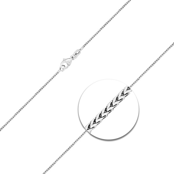Goldkette als Bingokette in Weißgold 750 / 18K, 50 cm lang, 1,1 mm breit, Gewicht ca. 5.1 g.