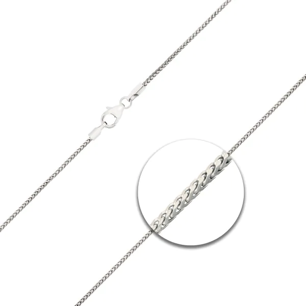 Goldkette als Bingokette in Weißgold 585 / 14K, 90 cm lang, 1,3 mm breit, Gewicht ca. 9.6 g.