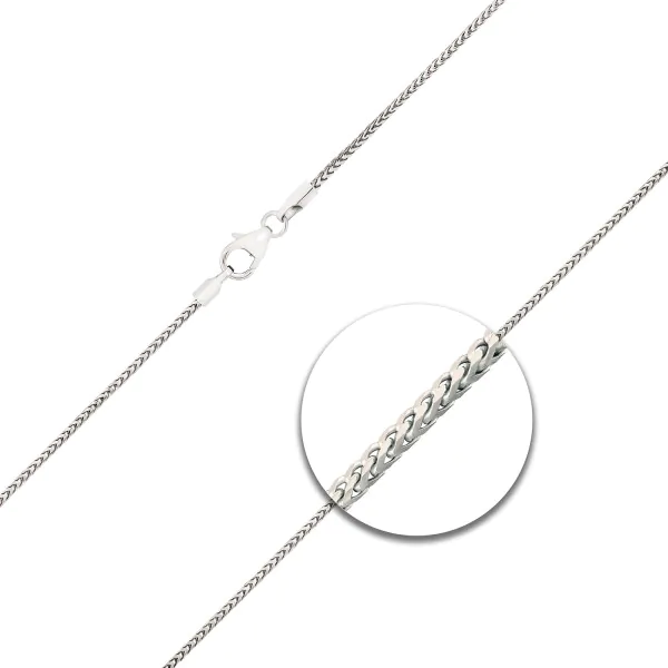 Goldkette als Bingokette in Weißgold 585 / 14K, 42 cm lang, 1,3 mm breit, Gewicht ca. 4.5 g.