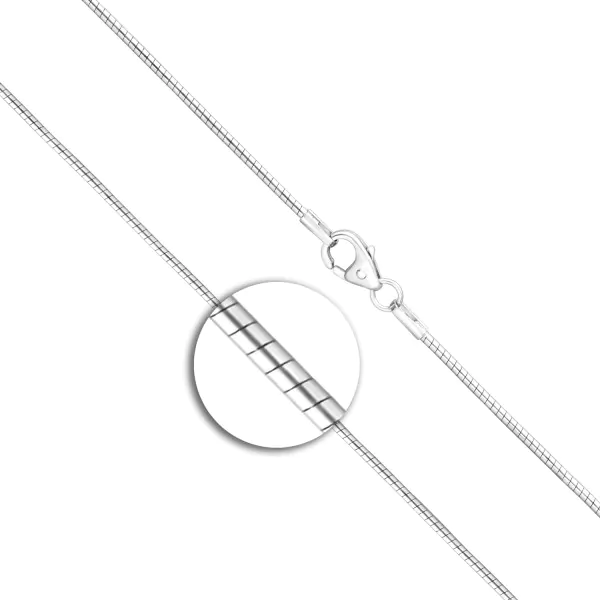 Goldkette als Tondakette in Weißgold 333 / 8K, 40 cm lang, 1,2 mm breit, Gewicht ca. 4.6 g.