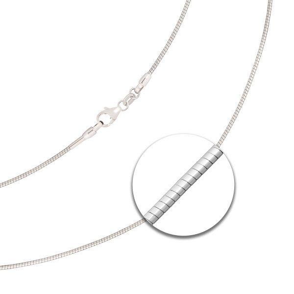 EDELIND Goldkette als Tondakette in Weißgold 333 / 8K, 42 cm lang, 1,2 mm breit, Gewicht ca. 5 g.
