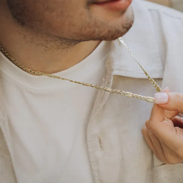 Goldkette als Fantasiekette hohl in Gelbgold 333 / 8K, 40 cm lang, 5,2 mm breit, Gewicht ca. 8.2 g.