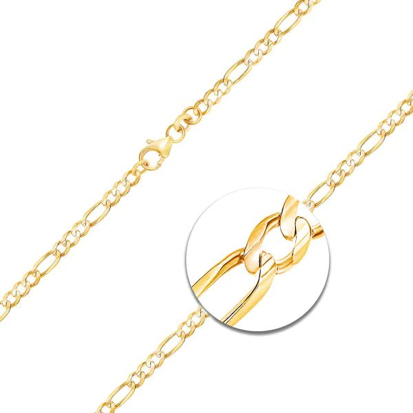 Armband als Figarokette in Gelbgold 333 / 8 Karat, 17 cm lang, 3.1 mm breit, Gewicht ca. 2,1 g.