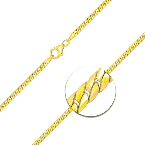 Armband als Panzerkette weit in Gelbgold 750 / 18K, 18.7 cm lang, 3,6 mm breit, Gewicht ca. 8.4 g.