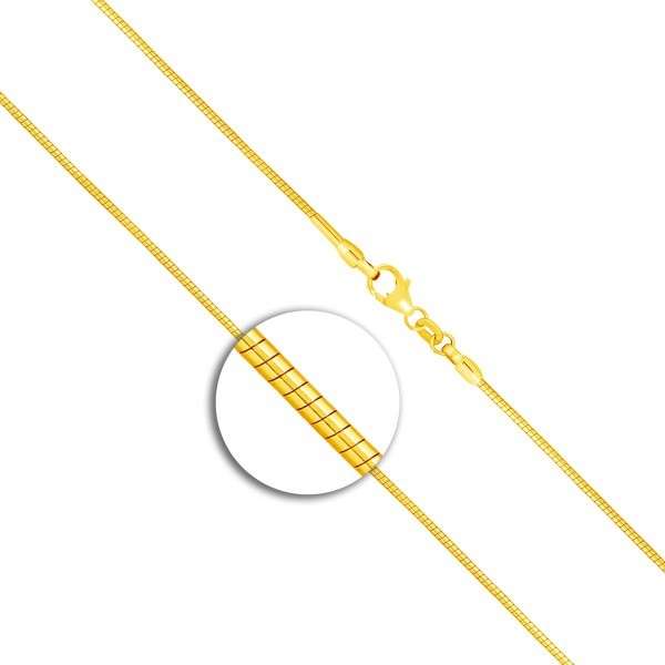 Goldkette als Tondakette in Gelbgold 333 / 8K, 45 cm lang, 1,2 mm breit, Gewicht ca. 5.4 g.