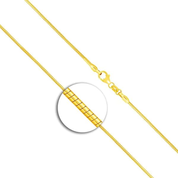 Goldkette als Tondakette in Gelbgold 333 / 8K, 45 cm lang, 1,2 mm breit, Gewicht ca. 5.4 g.