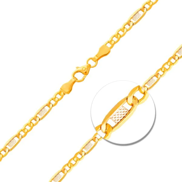 Armband Fantasiekette Bicolor Gelbgold / Weißgold