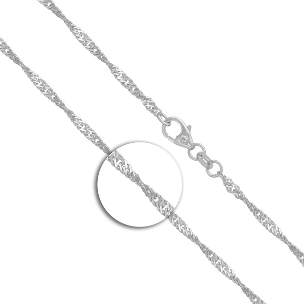 Armband Singapurkette Weißgold