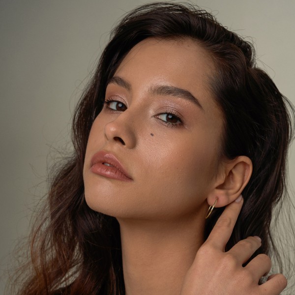 Ohrringe, Creolen, Gelbgold 333 / 8K, Außendurchmesser 25 mm, Breite 1.5 mm, Gewicht ca. 0.7 g