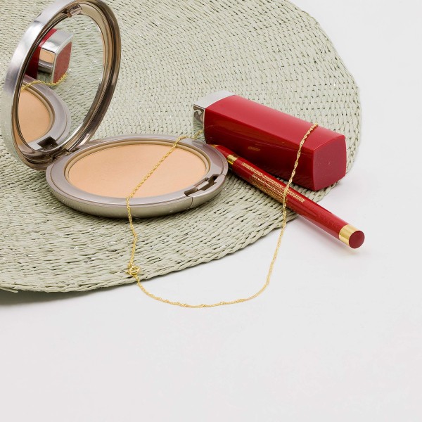 Goldkette als Singapurkette in Gelbgold 333 / 8K, 50 cm lang, 1,2 mm breit, Gewicht ca. 1.2 g.