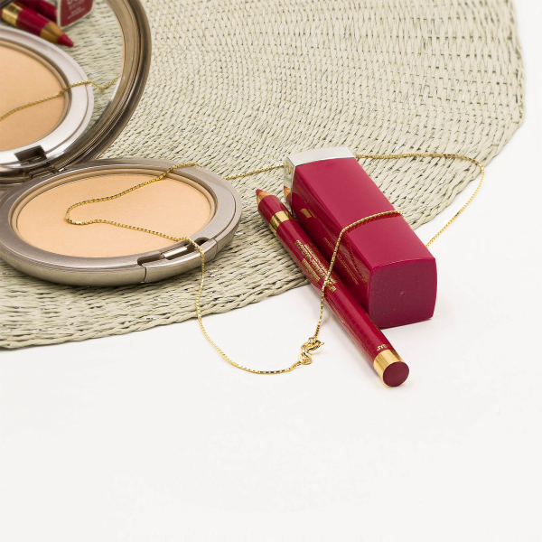 Goldkette als Venezianerkette in Gelbgold 333 / 8K, 34 cm lang, 0,7 mm breit, Gewicht ca. 1.1 g.