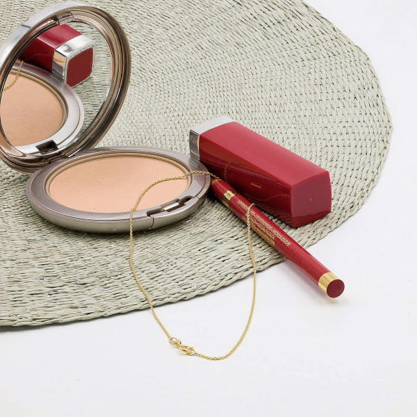 Goldkette als Ankerkette rund in Gelbgold 750 / 18K, 38 cm lang, 1,1 mm breit, Gewicht ca. 2.2 g.