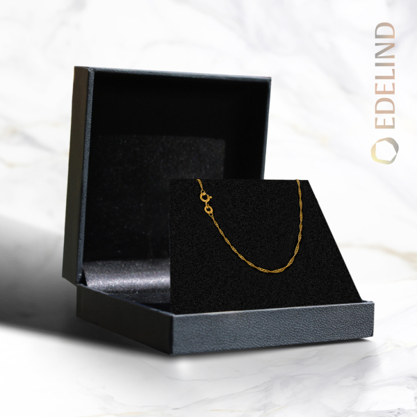 Goldkette als Venezianerkette in Gelbgold 585 / 14K, 50 cm lang, 1,2 mm breit, Gewicht ca. 4.9 g.