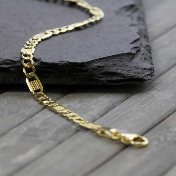 Armband als Fantasiekette in Gelbgold 333 / 8 Karat, 24 cm lang, 3.5 mm breit, Gewicht ca. 2,3 g.