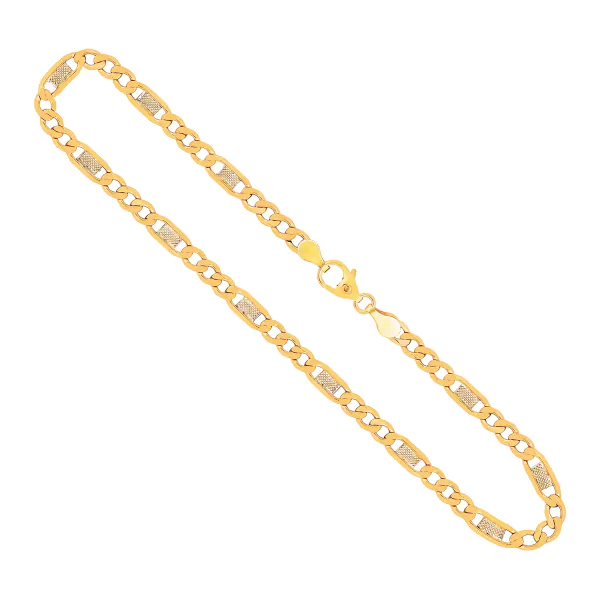 Goldkette als Fantasiekette in Weißgold 333 / 8 Karat, 55 cm lang, 5.2 mm breit, Gewicht ca. 10.4