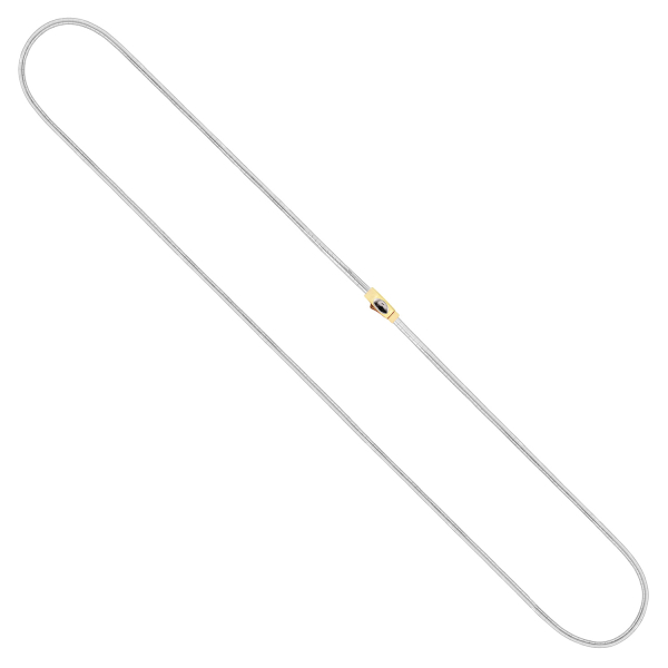 Tondakette oval Bicolor Gelbgold / Weißgold