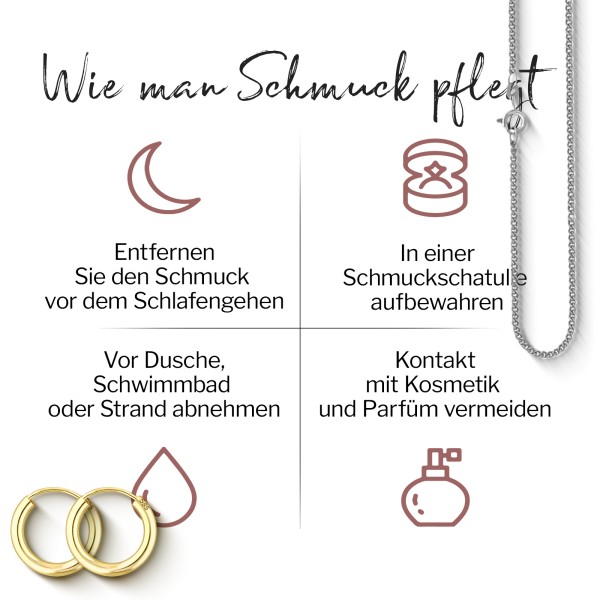 Goldkette als Ankerkette rund in Weißgold 750 / 18K, 55 cm lang, 0,8 mm breit, Gewicht ca. 1.5 g.