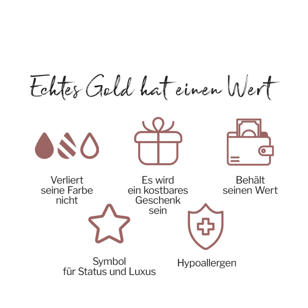 Goldkette als Ankerkette diamantiert in Gelbgold 333 / 8K, 50 cm lang, 1,2 mm breit, Gewicht ca. 2 g.