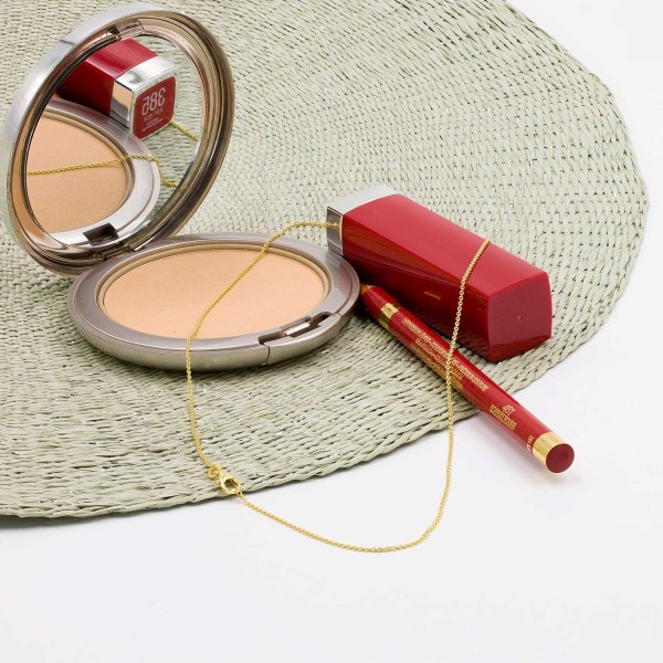 Goldkette als Ankerkette rund in Gelbgold 585 / 14K, 60 cm lang, 1,1 mm breit, Gewicht ca. 2.7 g.