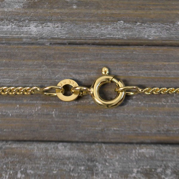 Goldkette als Panzerkette flach in Gelbgold 333 / 8K, 60 cm lang, 1,7 mm breit, Gewicht ca. 4.9 g.