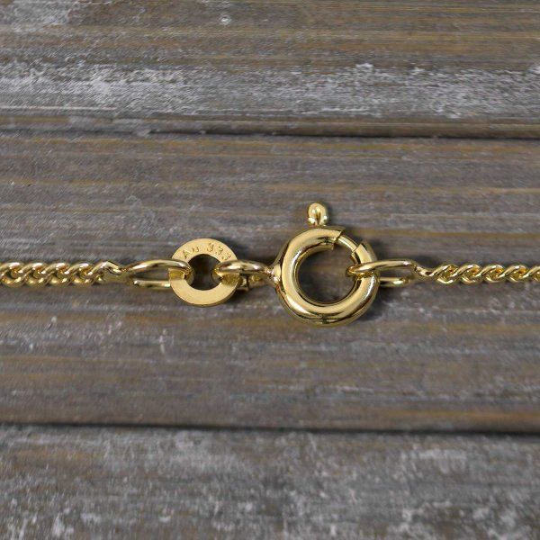 Goldkette als Panzerkette flach in Gelbgold 333 / 8K, 70 cm lang, 1,7 mm breit, Gewicht ca. 5.8 g.