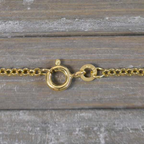 Goldkette als Erbskette in Gelbgold 333 / 8K, 40 cm lang, 2 mm breit, Gewicht ca. 3.6 g.