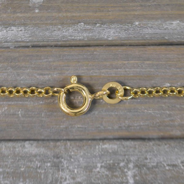 Goldkette als Erbskette in Gelbgold 333 / 8K, 42 cm lang, 2 mm breit, Gewicht ca. 3.8 g.