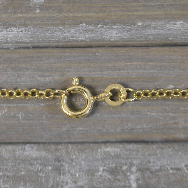 Goldkette als Erbskette in Gelbgold 333 / 8K, 55 cm lang, 2 mm breit, Gewicht ca. 4.8 g.