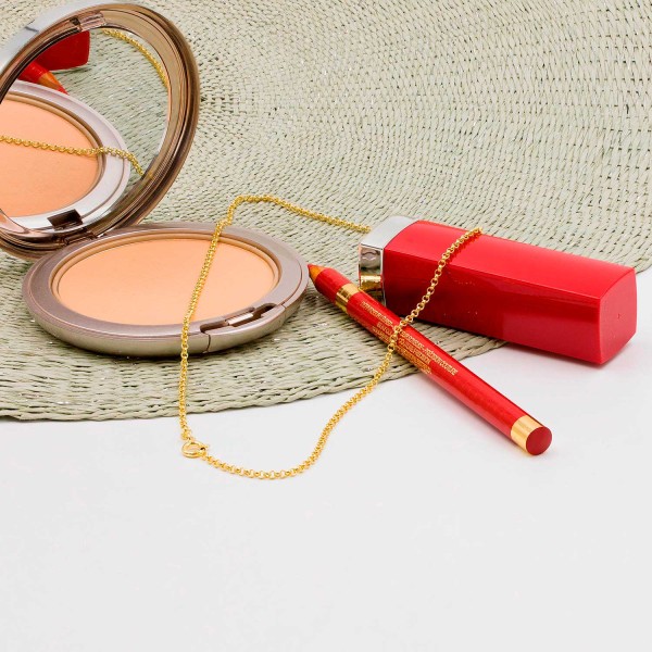 Goldkette als Erbskette in Gelbgold 585 / 14K, 90 cm lang, 2 mm breit, Gewicht ca. 10.6 g.