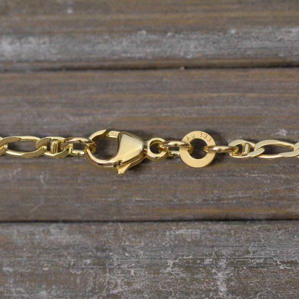 EDELIND Goldkette als Panzerstegkette in Gelbgold 333 / 8K, 42 cm lang, 2,5 mm breit, Gewicht ca. 4 g.