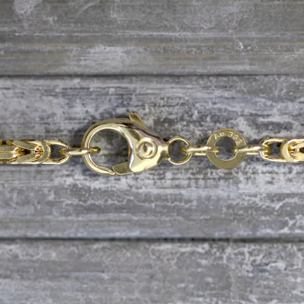Armband als Königskette in Gelbgold 333 / 8K, 18.7 cm lang, 2,3 mm breit, Gewicht ca. 6.2 g.