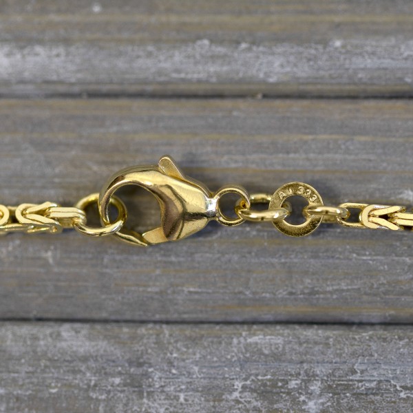 Armband als Königskette in Gelbgold 333 / 8K, 20 cm lang, 1,8 mm breit, Gewicht ca. 4.1 g.