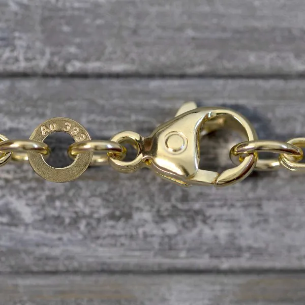 Armband als Königskette in Gelbgold 333 / 8K, 21 cm lang, 3 mm breit, Gewicht ca. 10.8 g.