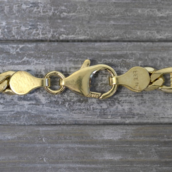 Armband als Fantasiekette in Gelbgold 333 / 8 K, 22 cm lang, 5,2mm breit, Gewicht ca. 4.7 g.