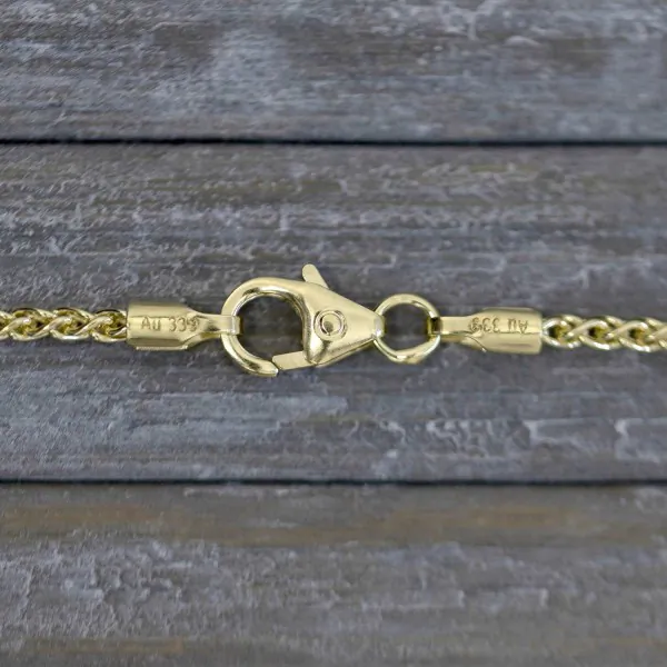 Goldkette als Zopfkette in Gelbgold 333 / 8K, 70 cm lang, 1,7 mm breit, Gewicht ca. 6.4 g.