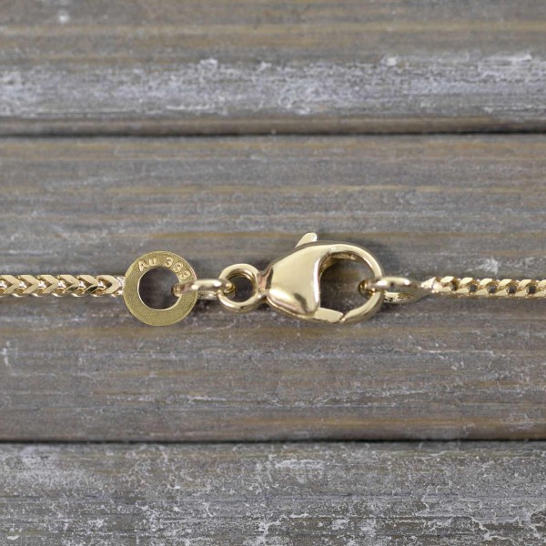 Goldkette als Bingokette in Gelbgold 333 / 8K, 42 cm lang, 1,1 mm breit, Gewicht ca. 2.7 g.