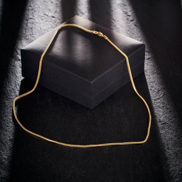 Goldkette als Bingokette in Gelbgold 585 / 14K, 40 cm lang, 1,5 mm breit, Gewicht ca. 6.2 g.