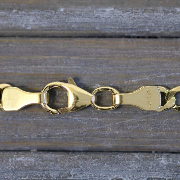 Goldkette als Fantasiekette Bicolor in Gelbgold / Weißgold 333 / 8K, 45 cm lang, 3,5 mm breit, Gewicht ca. 3.7 g.