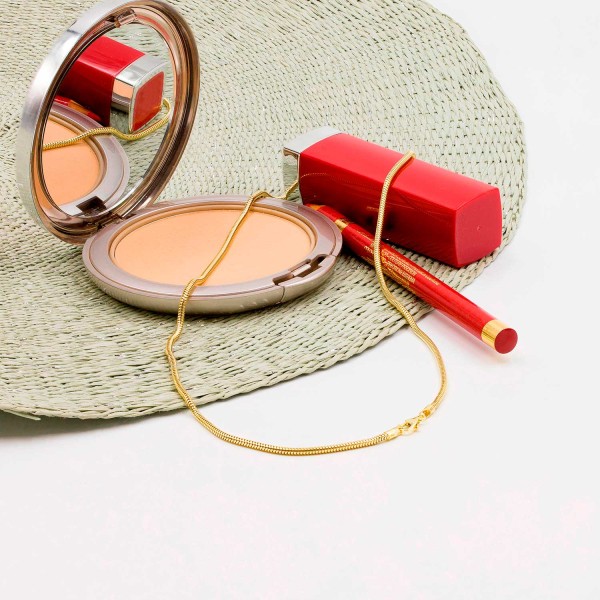 Goldkette als Schlangenkette in Gelbgold 585 / 14K, 40 cm lang, 1,9 mm breit, Gewicht ca. 7.5 g.