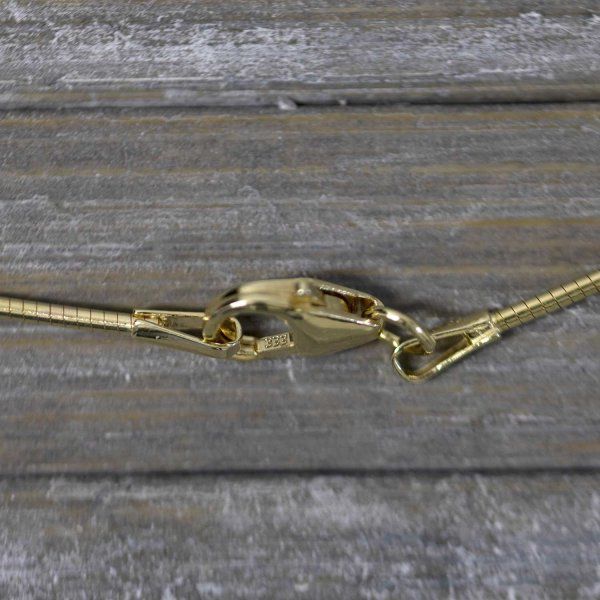 Goldkette als Tondakette in Gelbgold 333 / 8K, 42 cm lang, 1 mm breit, Gewicht ca. 3 g.