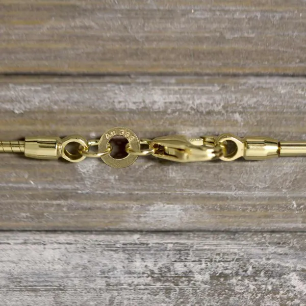 Goldkette als Tondakette in Gelbgold 333 / 8K, 42 cm lang, 1,2 mm breit, Gewicht ca. 5 g.