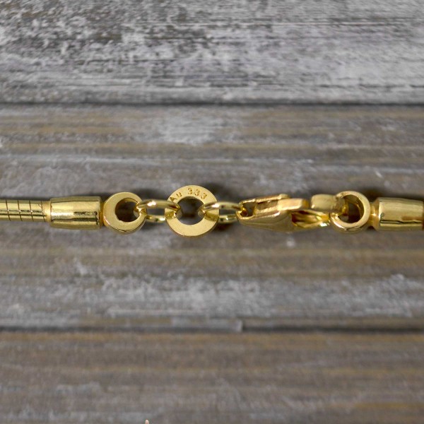 Goldkette als Tondakette in Gelbgold 333 / 8K, 42 cm lang, 1,5 mm breit, Gewicht ca. 7.9 g.