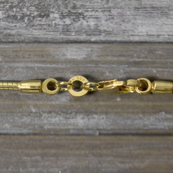 Goldkette als Tondakette in Gelbgold 333 / 8K, 38 cm lang, 1,5 mm breit, Gewicht ca. 7.1 g.