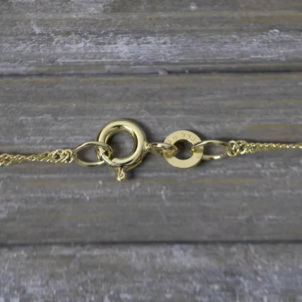 Goldkette als Singapurkette in Gelbgold 333 / 8K, 60 cm lang, 1,4 mm breit, Gewicht ca. 1.9 g.