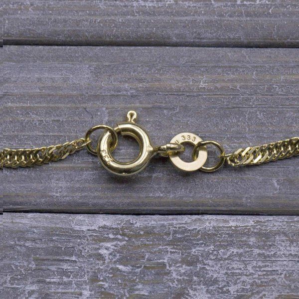 Goldkette als Singapurkette in Gelbgold 333 / 8K, 40 cm lang, 1,8 mm breit, Gewicht ca. 2 g.